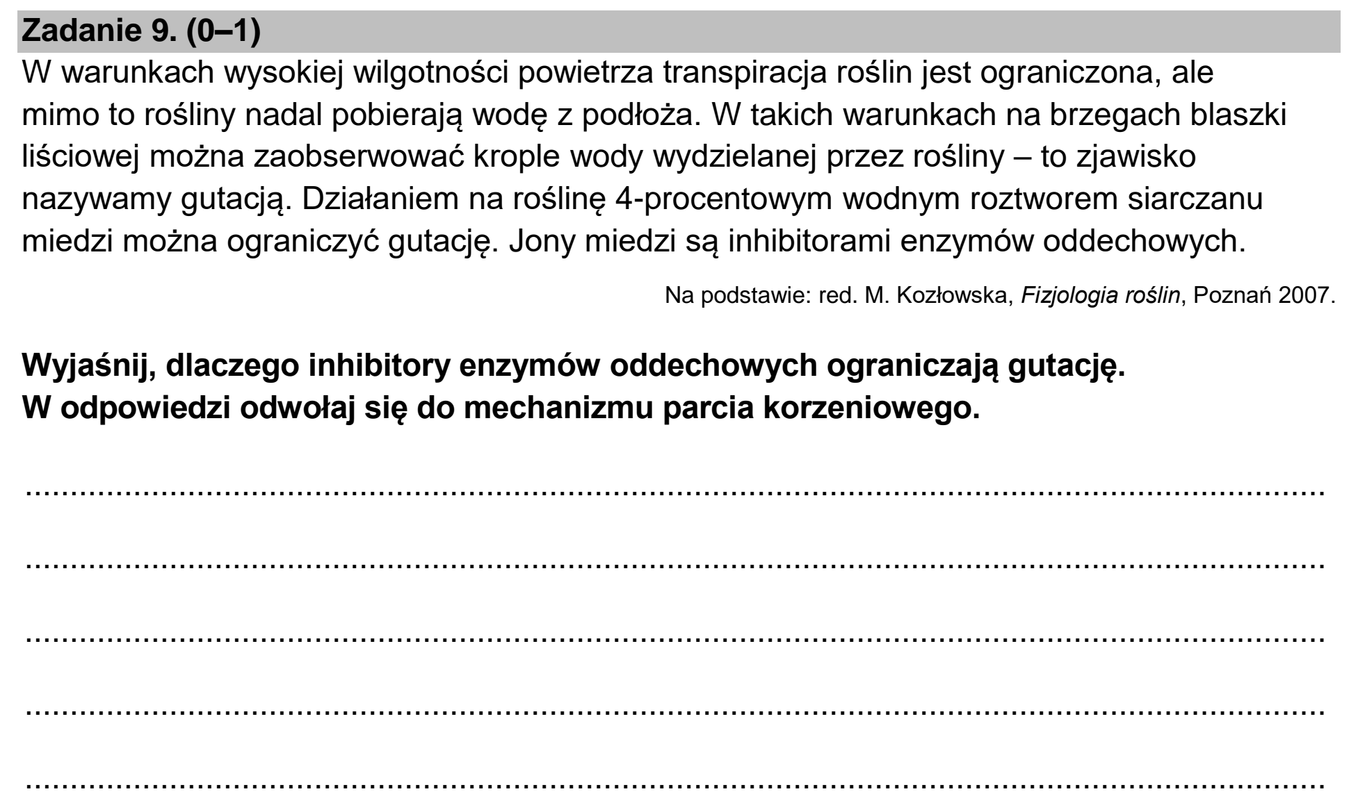Matura, maj 2022, podgląd zadania 9