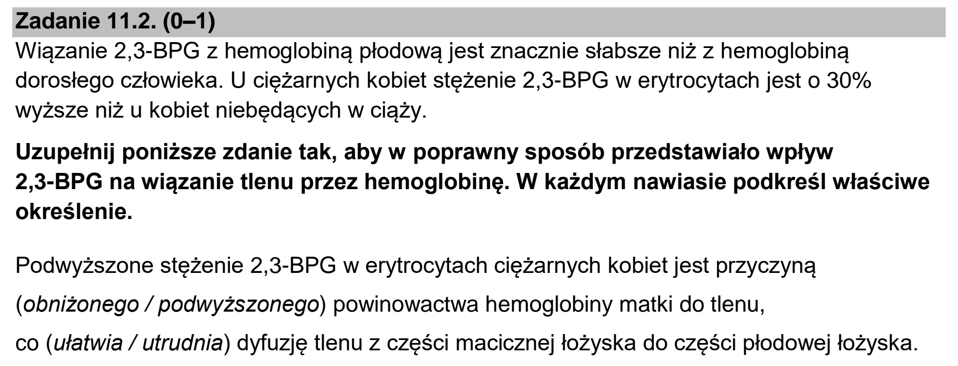 Matura, maj 2023, zadanie 11.2