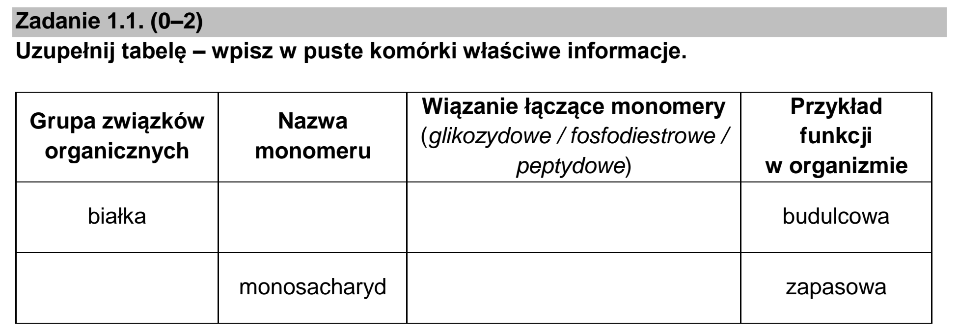 Matura, maj 2024, zadanie 1.1