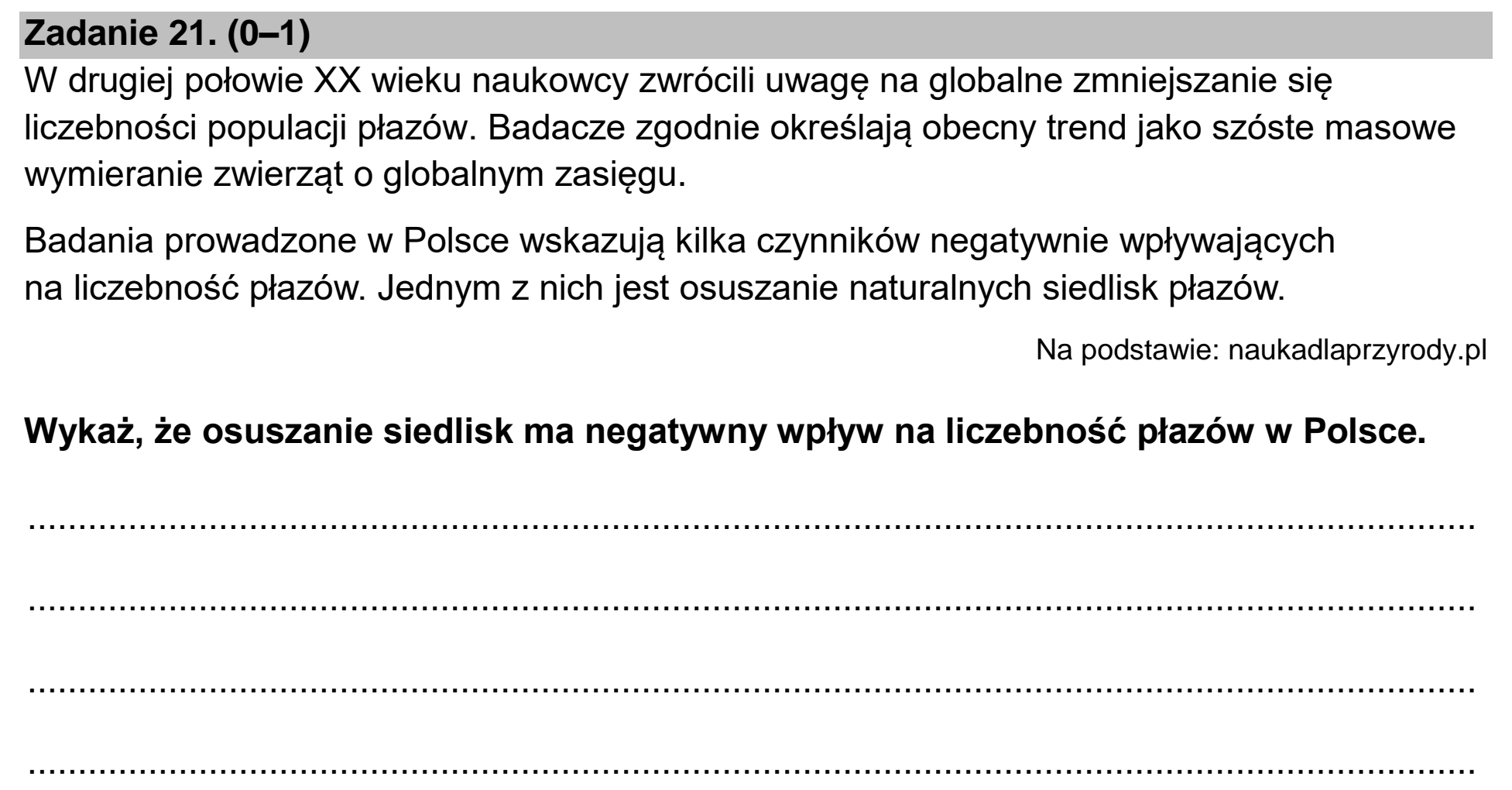 Matura, maj 2024, podgląd zadania 21