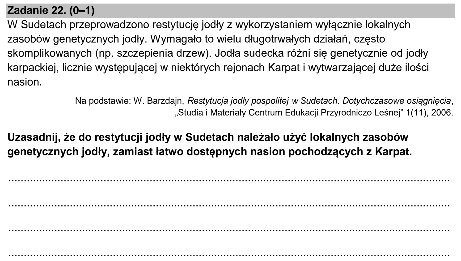 Matura, maj 2024, podgląd zadania 22