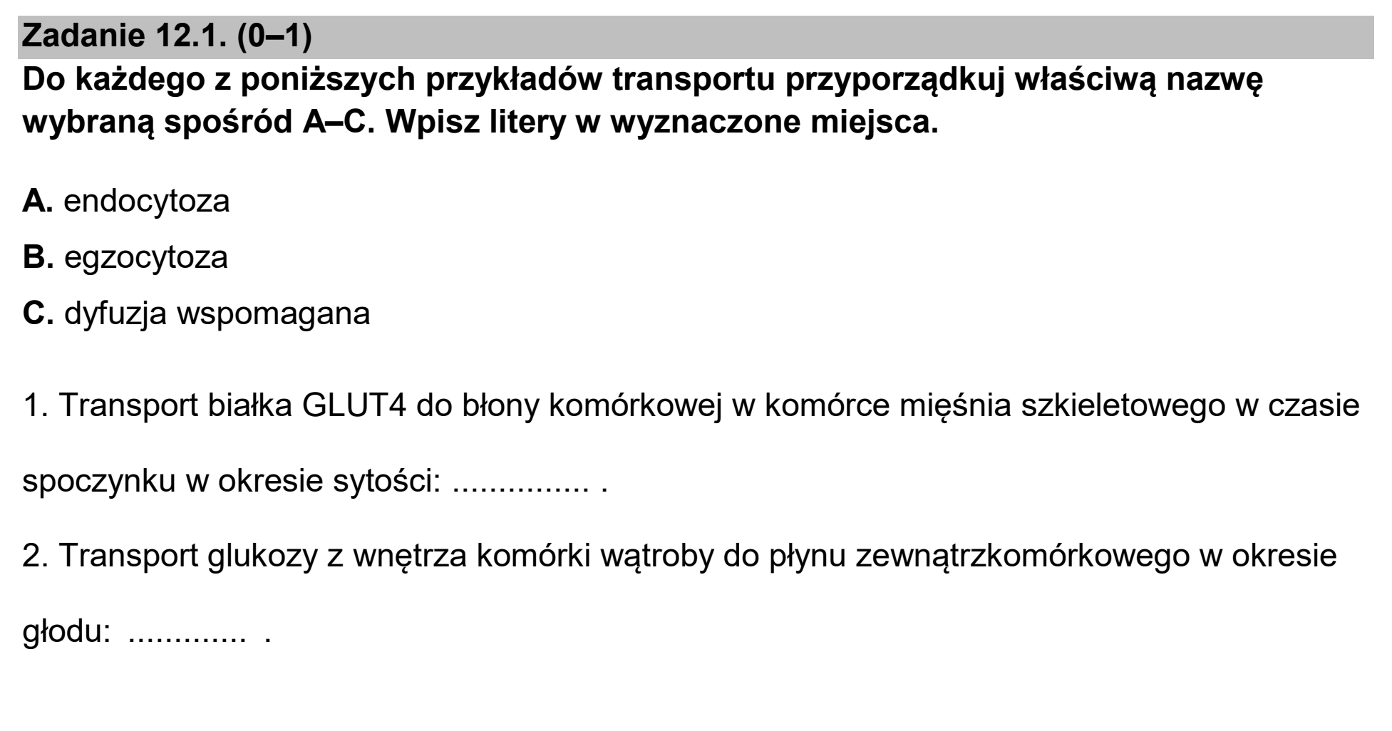 Matura, maj 2025, zadanie 12.1