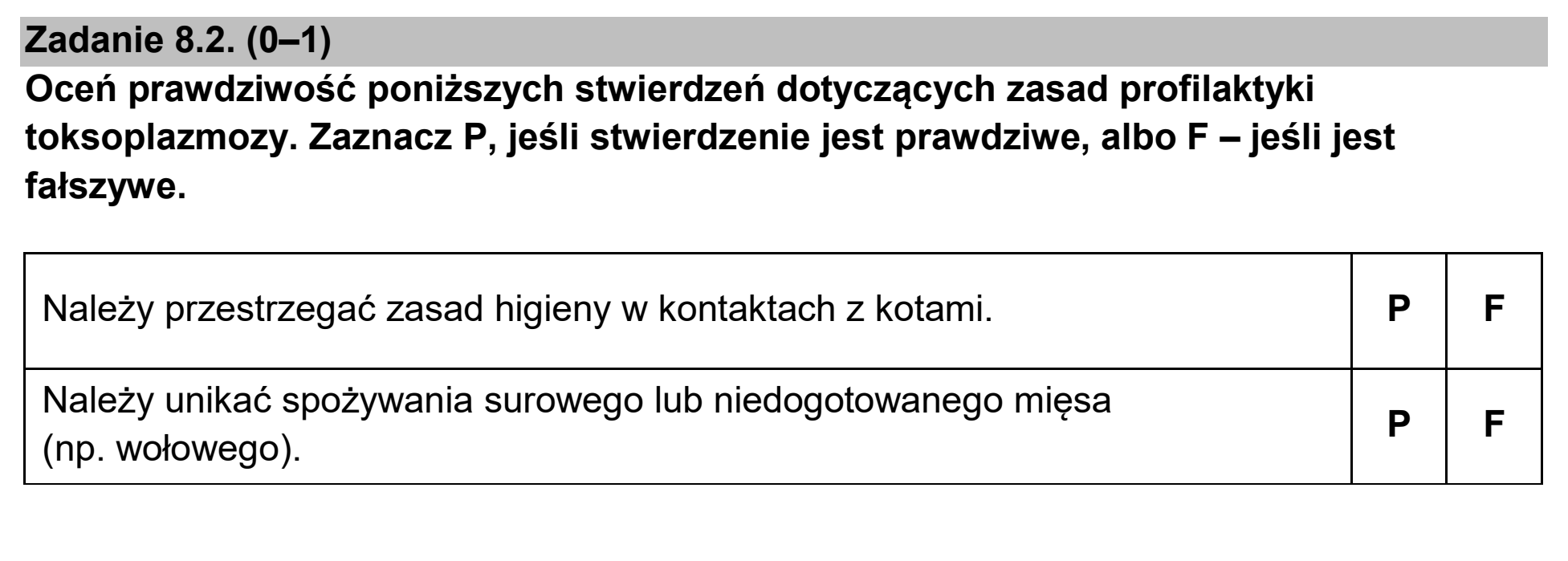 Matura, maj 2026, zadanie 8.2