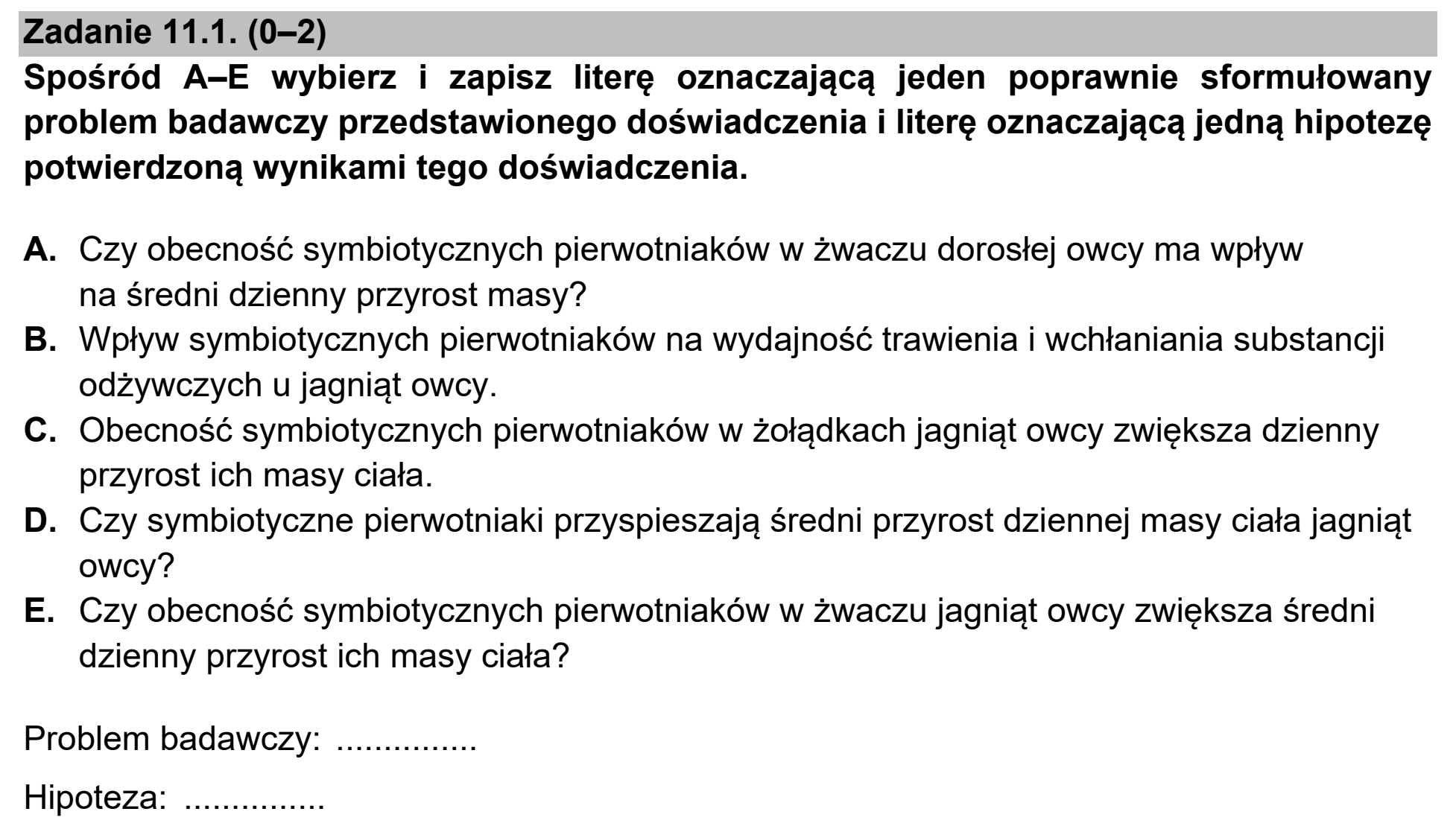 Matura próbna, marzec 2021, zadanie 11.1