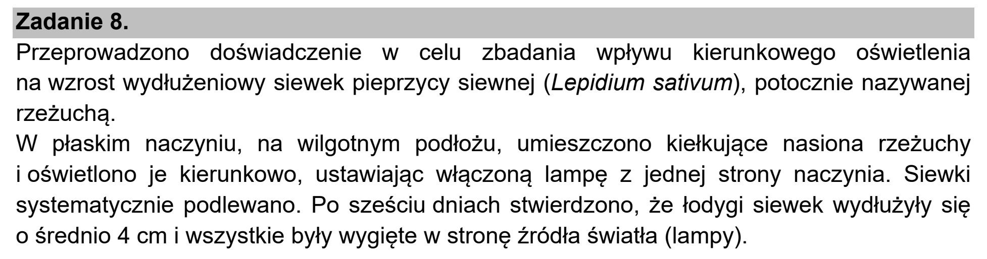 Matura próbna, marzec 2021, wstęp zadania 8