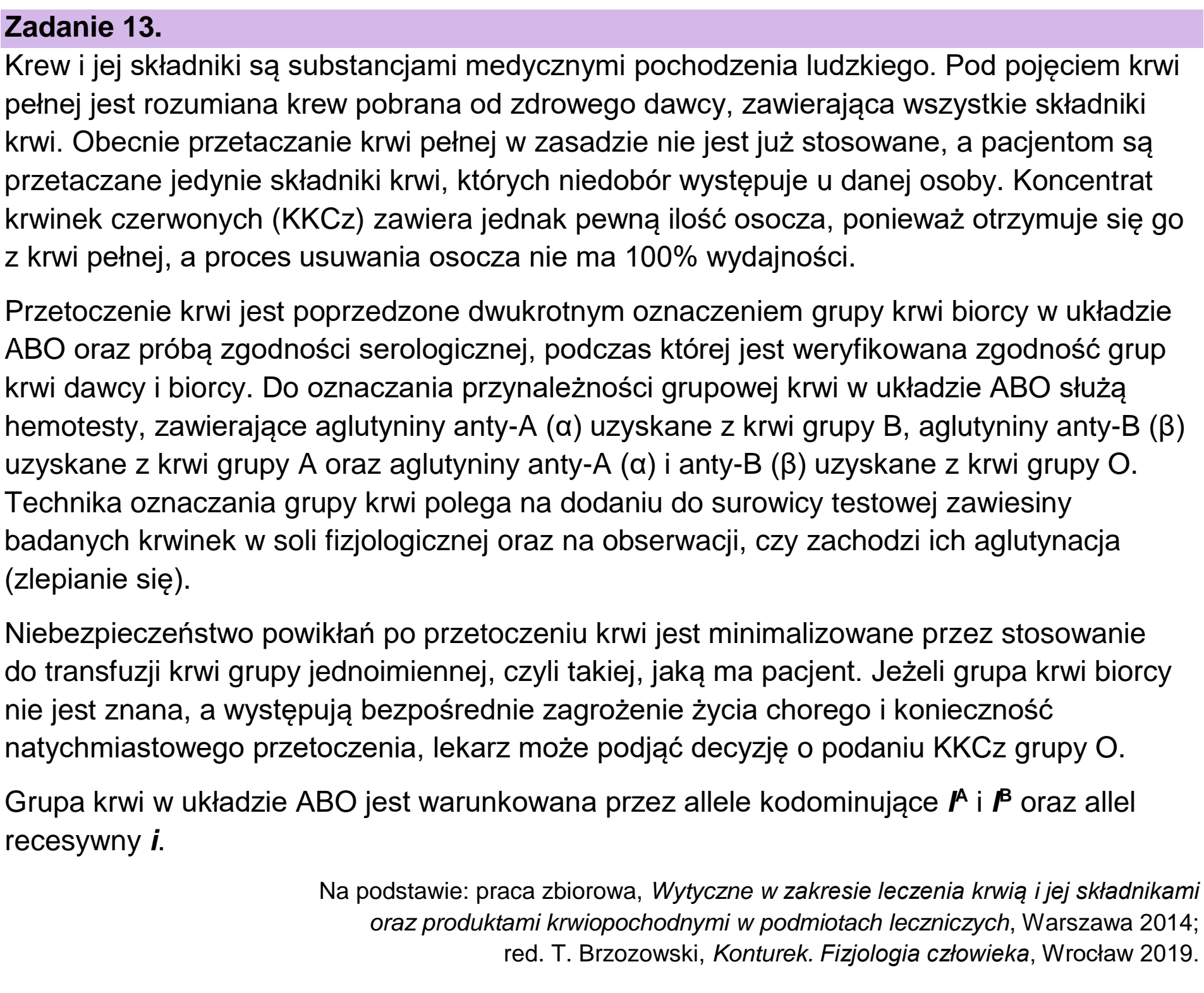 Matura dodatkowa, czerwiec 2023, wstęp zadania 13