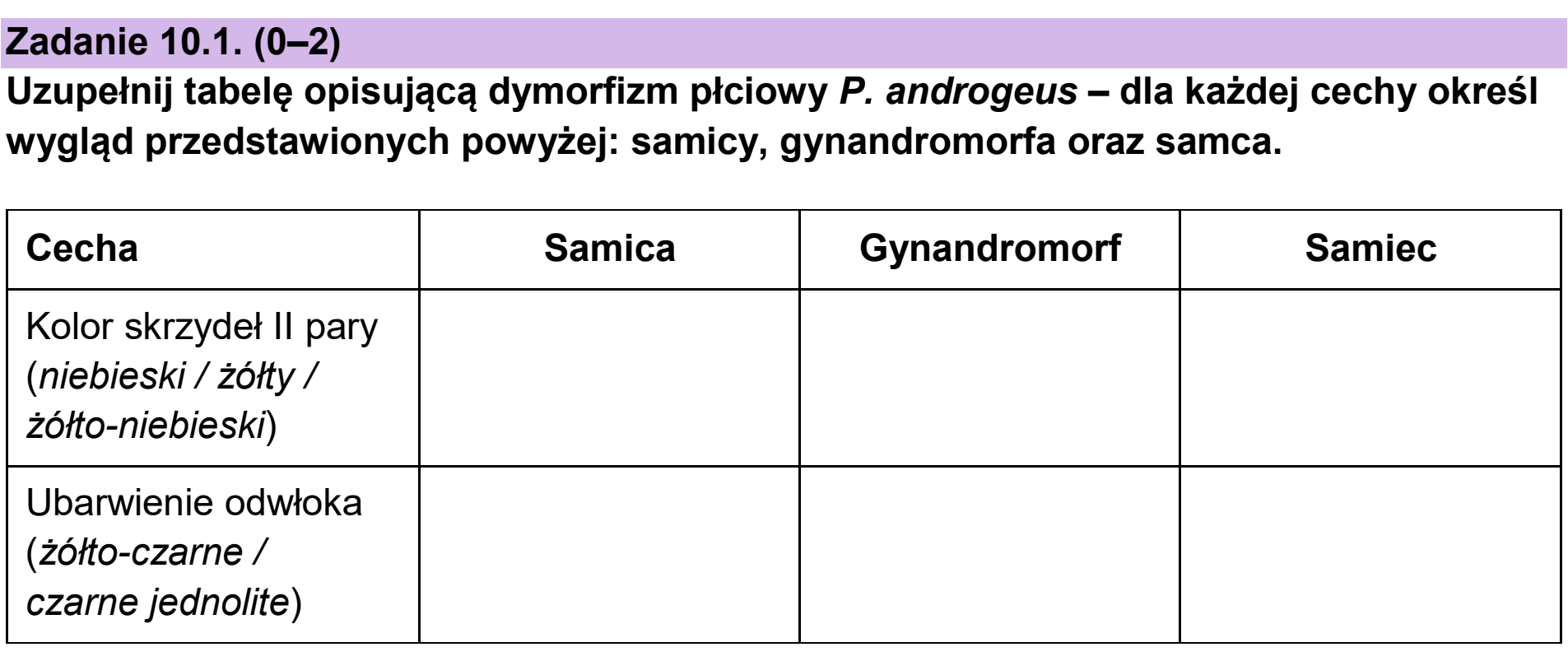 Matura dodatkowa, czerwiec 2024, zadanie 10.1