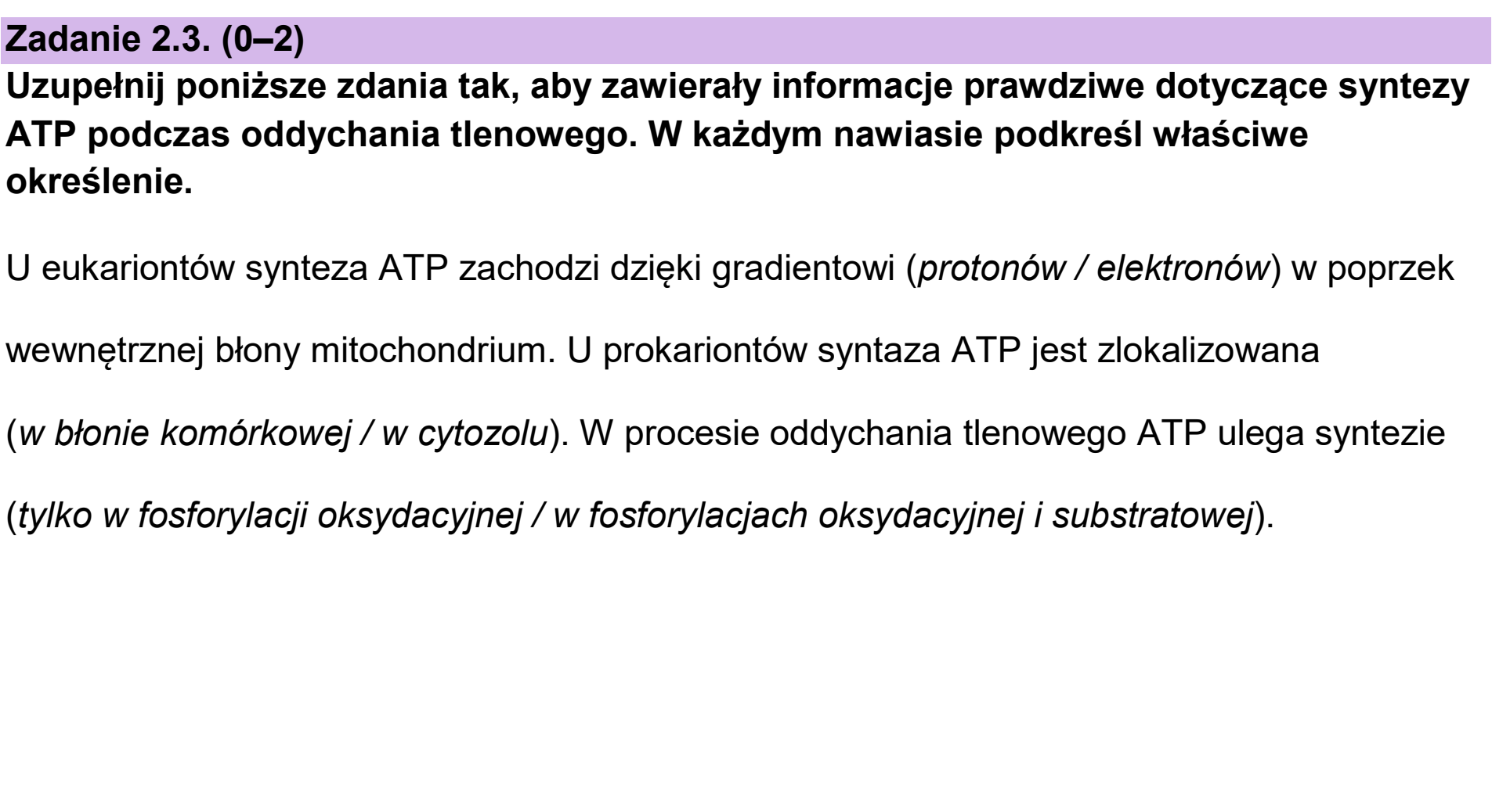 Matura dodatkowa, czerwiec 2024, zadanie 2.3