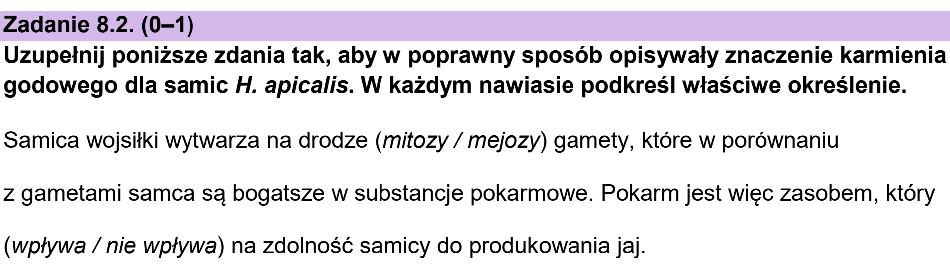 Matura dodatkowa, czerwiec 2024, zadanie 8.2