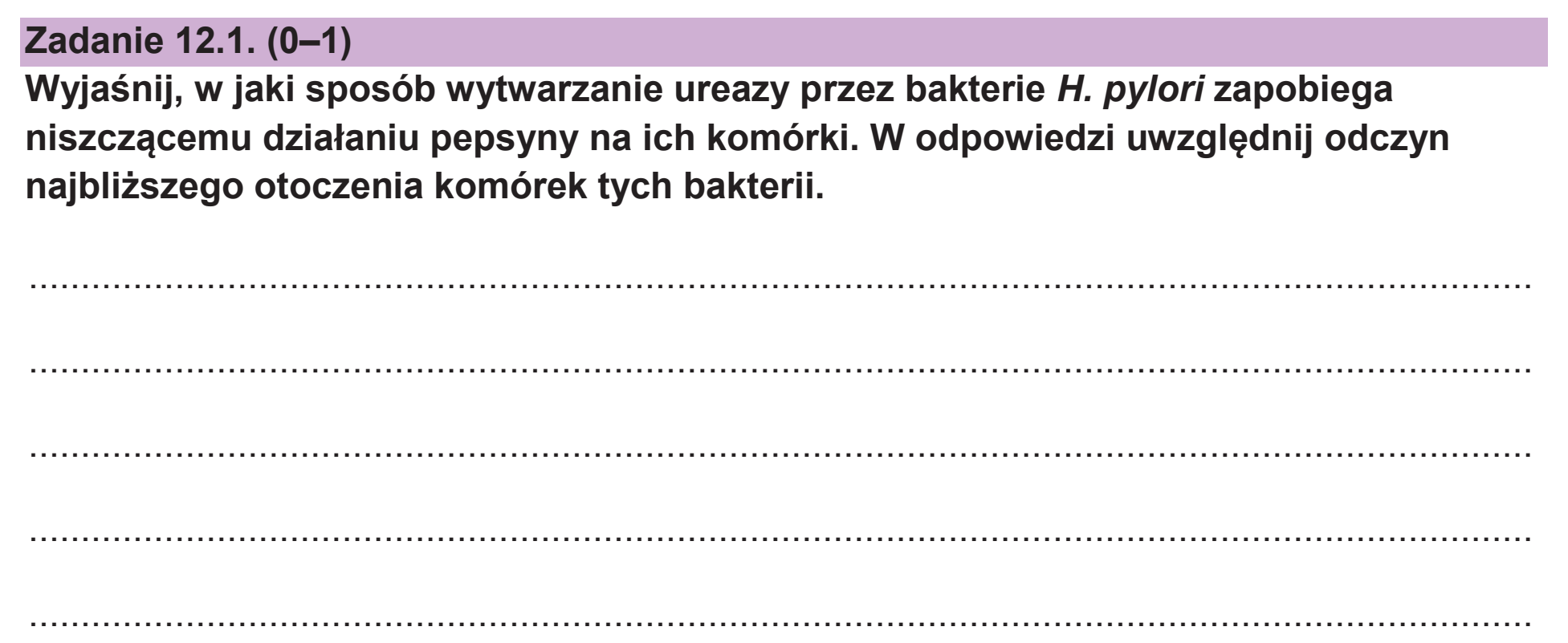 Matura dodatkowa, czerwiec 2026, zadanie 12.1