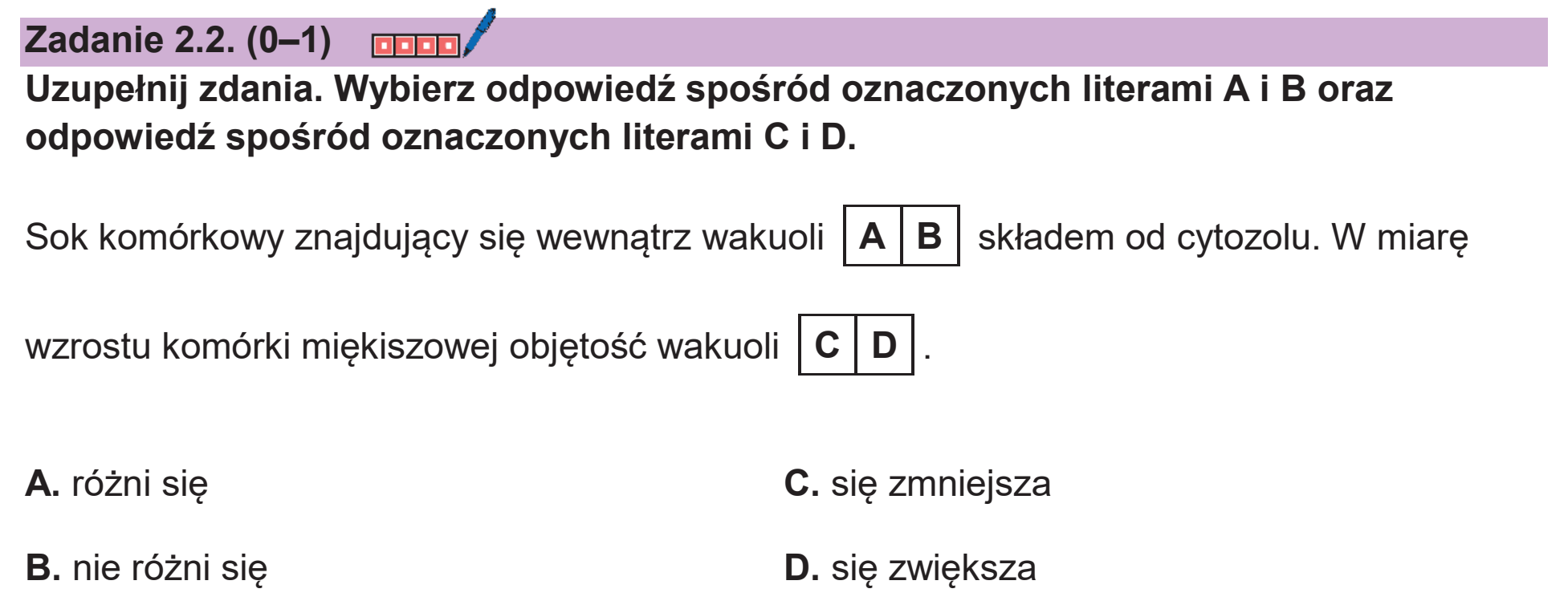 Matura dodatkowa, czerwiec 2026, zadanie 2.2