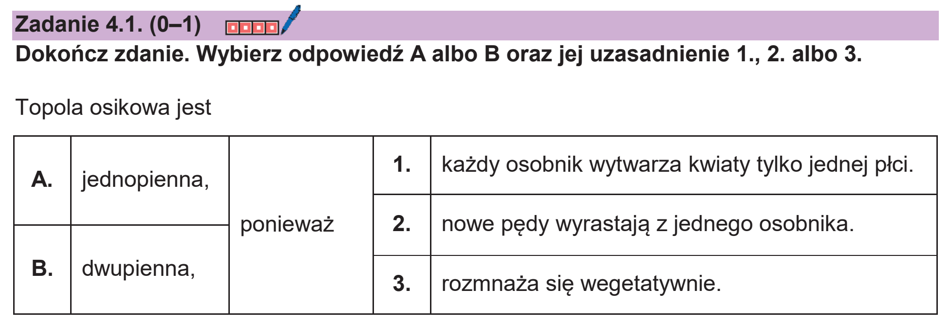Matura dodatkowa, czerwiec 2026, zadanie 4.1