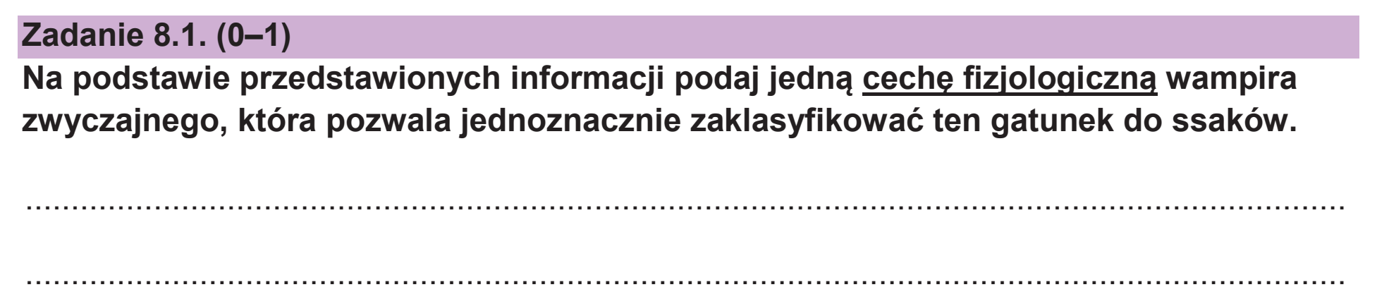 Matura dodatkowa, czerwiec 2026, zadanie 8.1