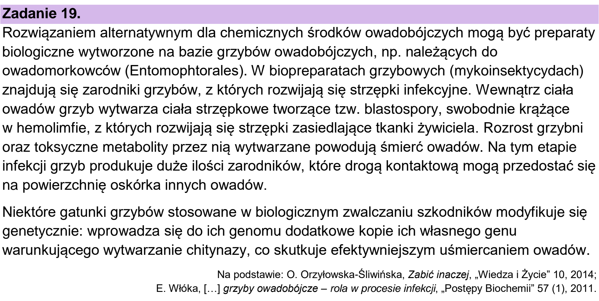 Matura próbna, grudzien 2022, wstęp zadania 19