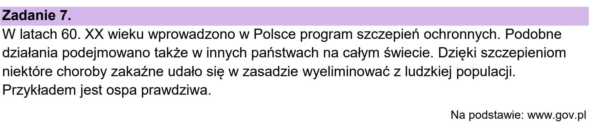 Matura próbna, grudzien 2024, wstęp zadania 7