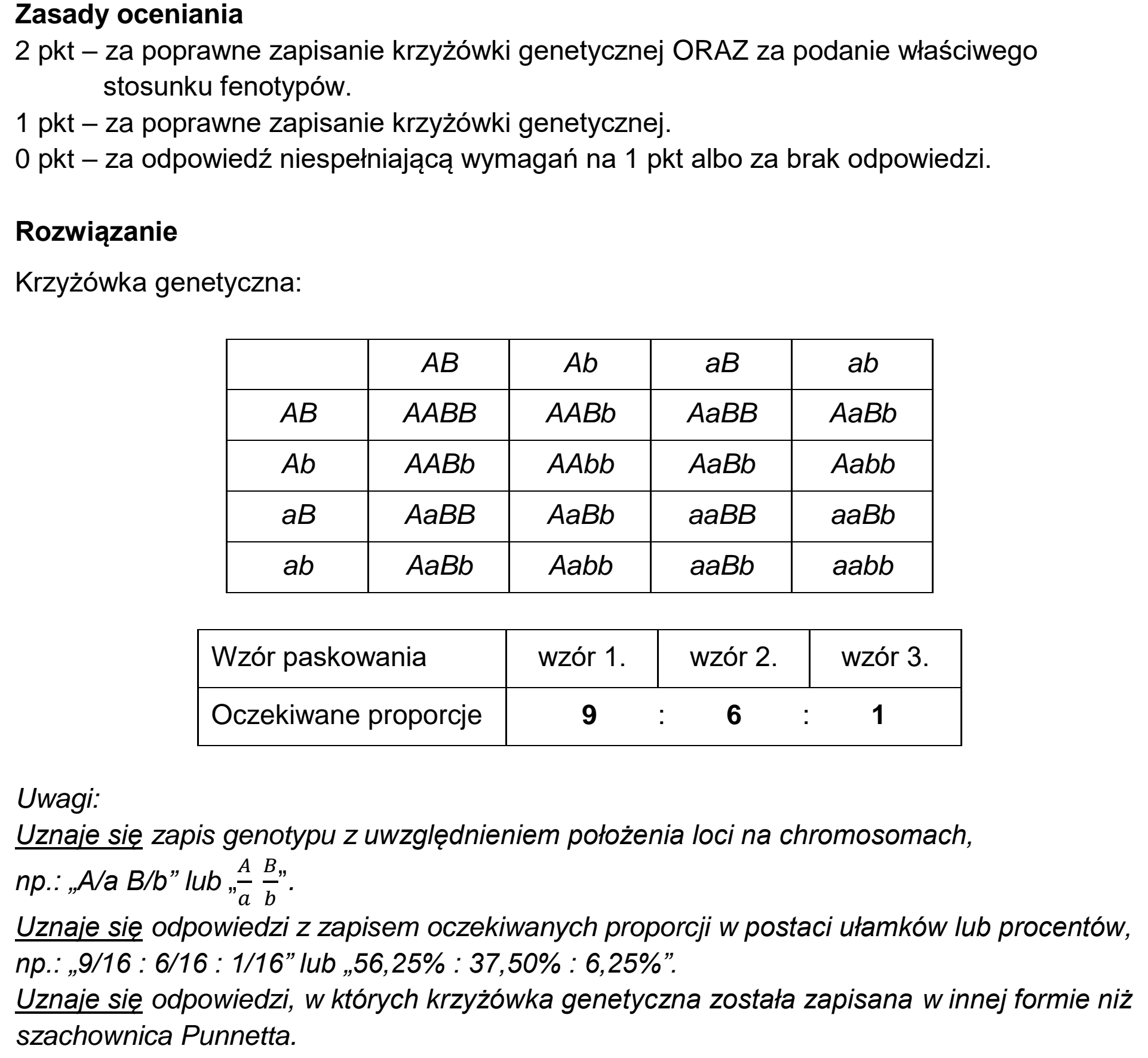 Matura, maj 2024, odpowiedź do zadania 16.2