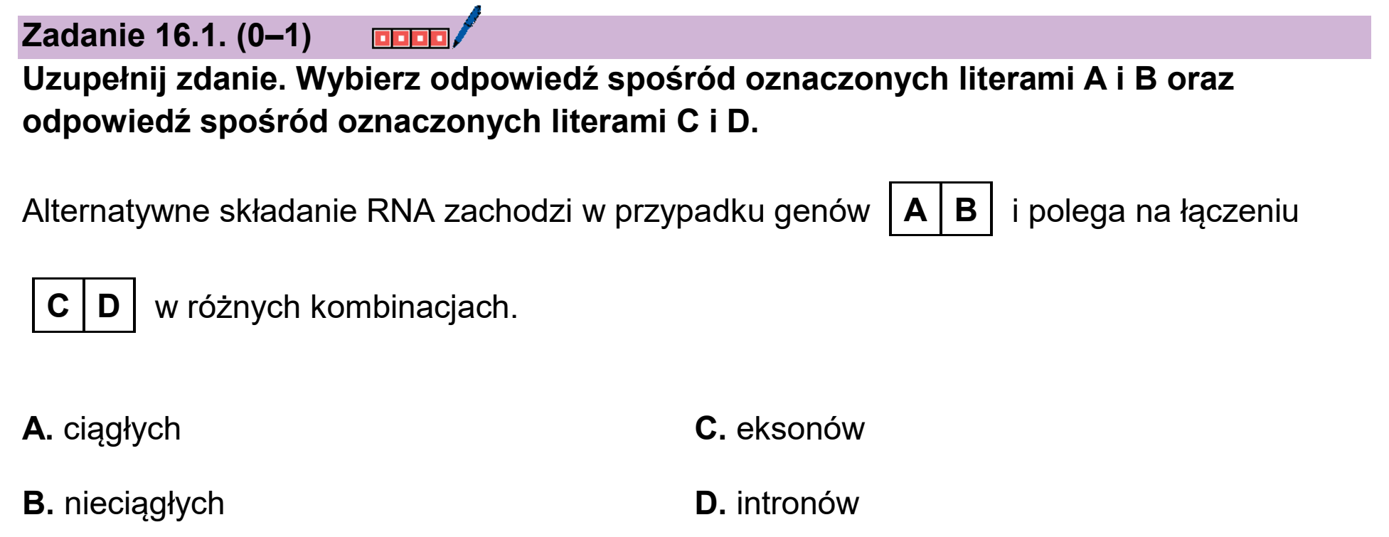 Matura, maj 2026, zadanie 16.1