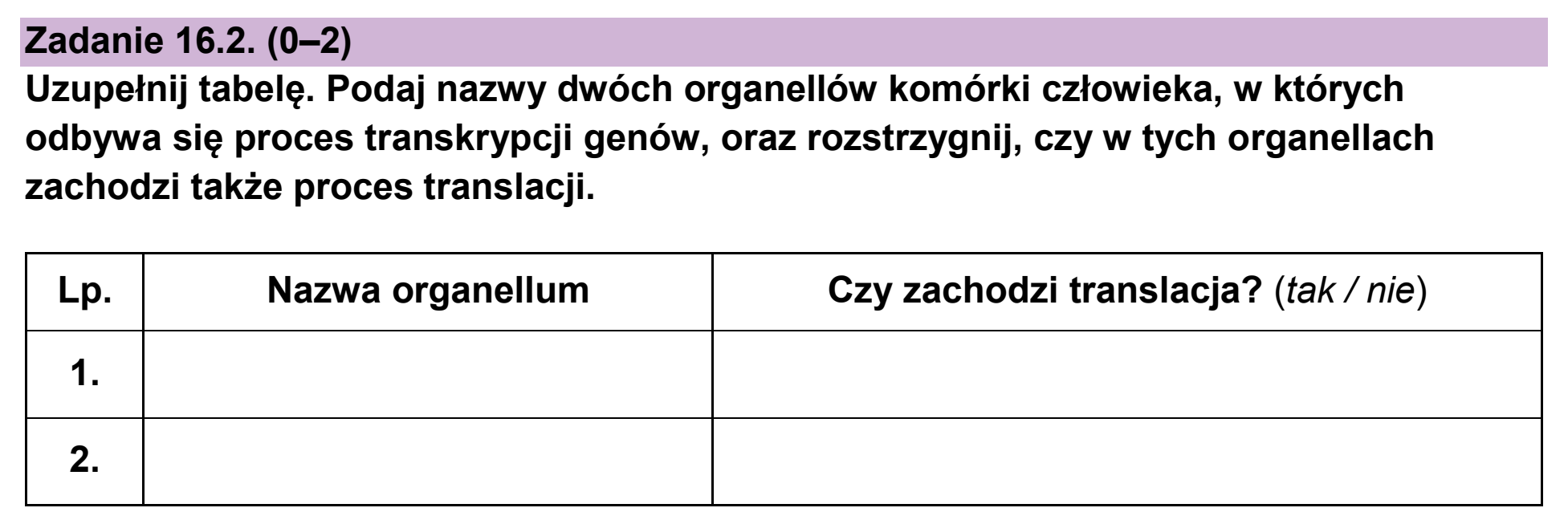 Matura, maj 2026, zadanie 16.2