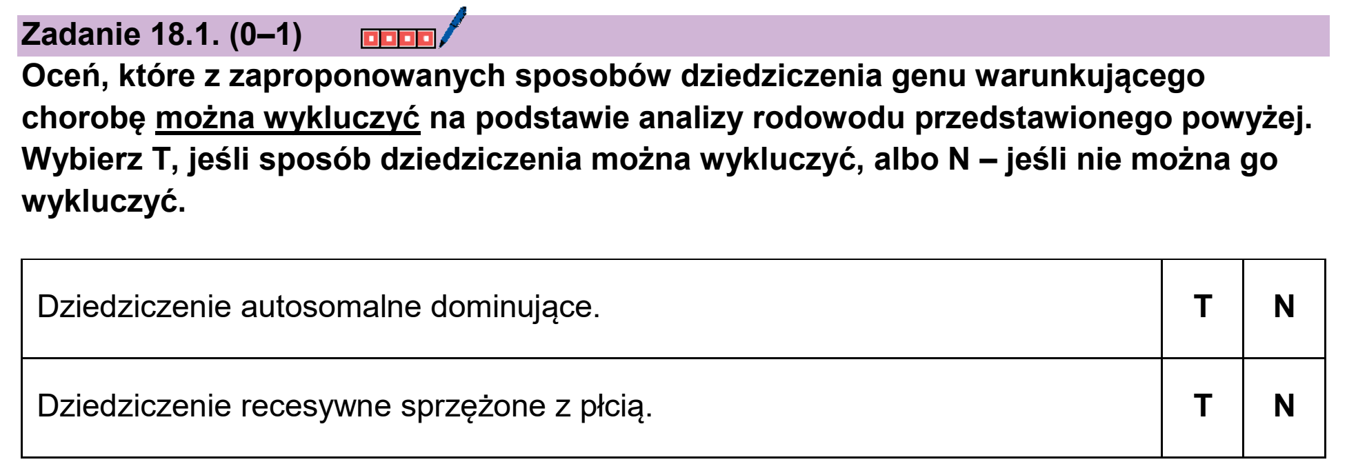 Matura, maj 2026, zadanie 18.1
