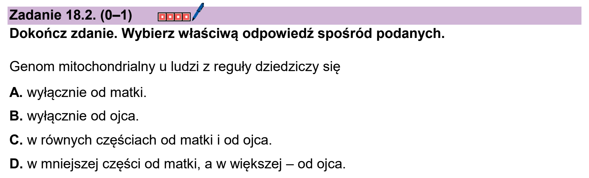 Matura, maj 2026, zadanie 18.2