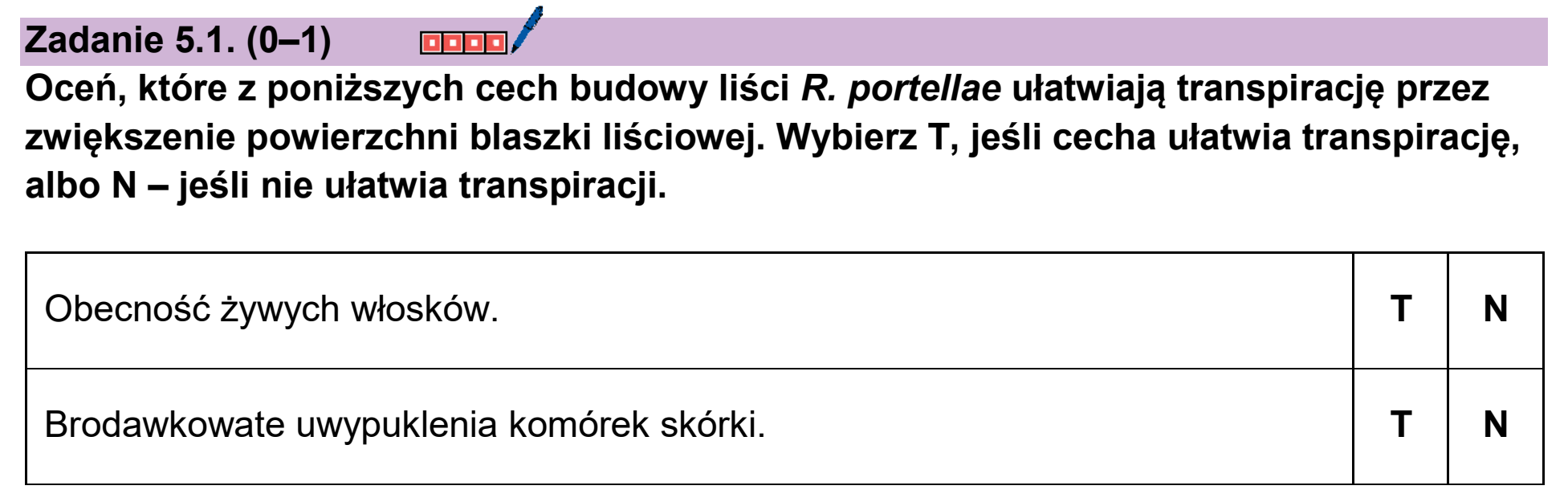 Matura, maj 2026, zadanie 5.1