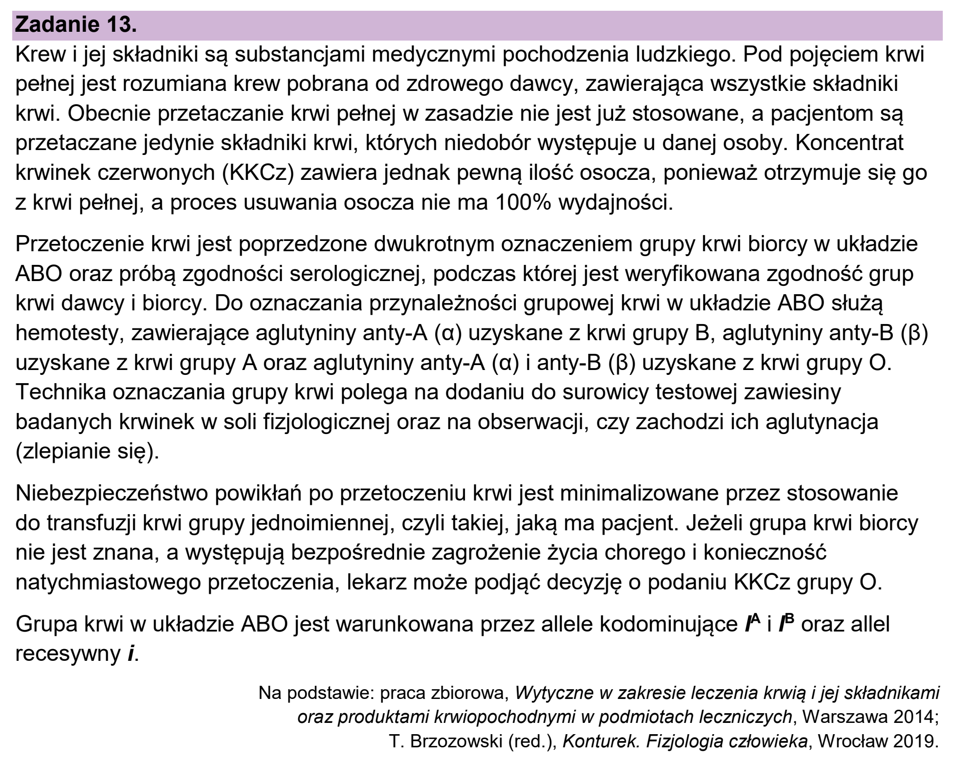 Matura próbna, styczen 2026, wstęp zadania 13