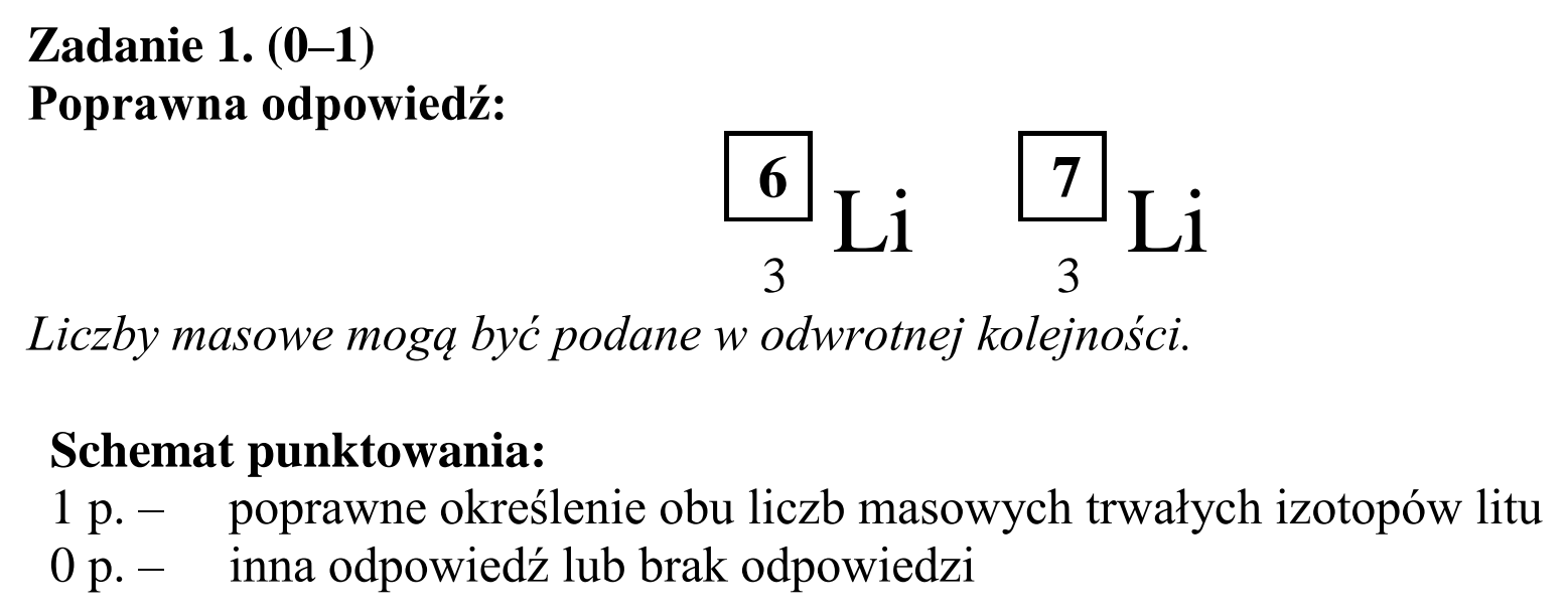 Matura dodatkowa, czerwiec 2015, odpowiedź do zadania 1