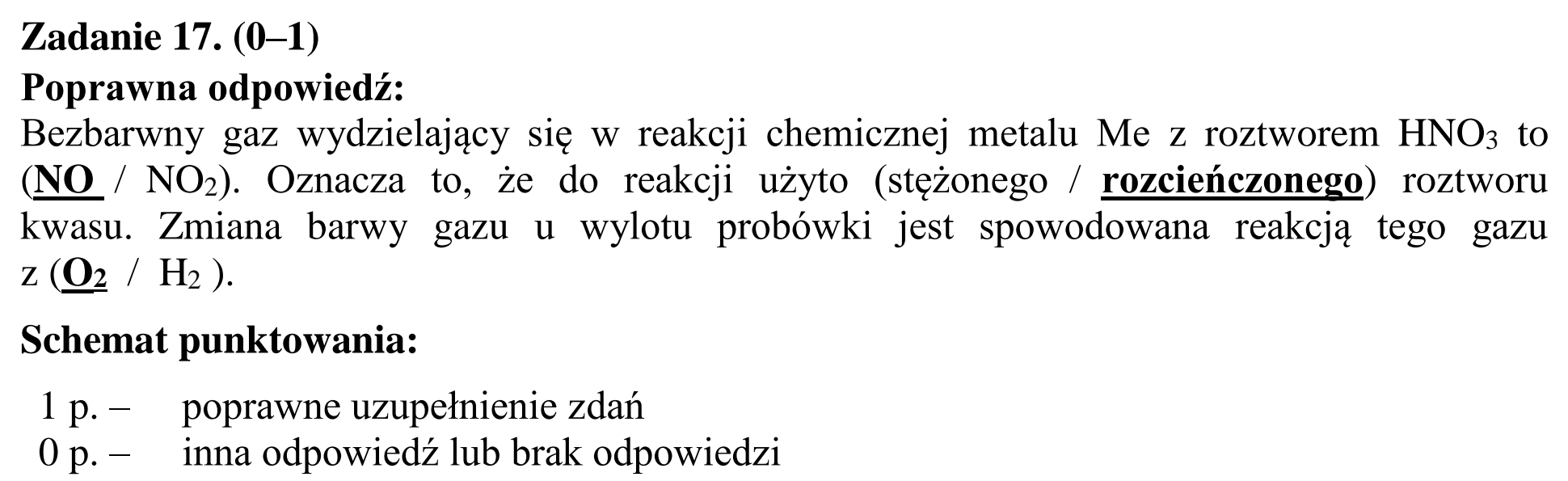Matura dodatkowa, czerwiec 2015, odpowiedź do zadania 17