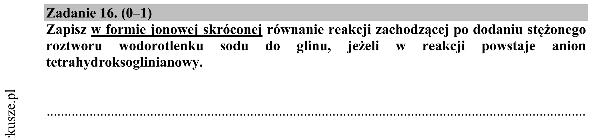 Matura dodatkowa, czerwiec 2015, podgląd zadania 16