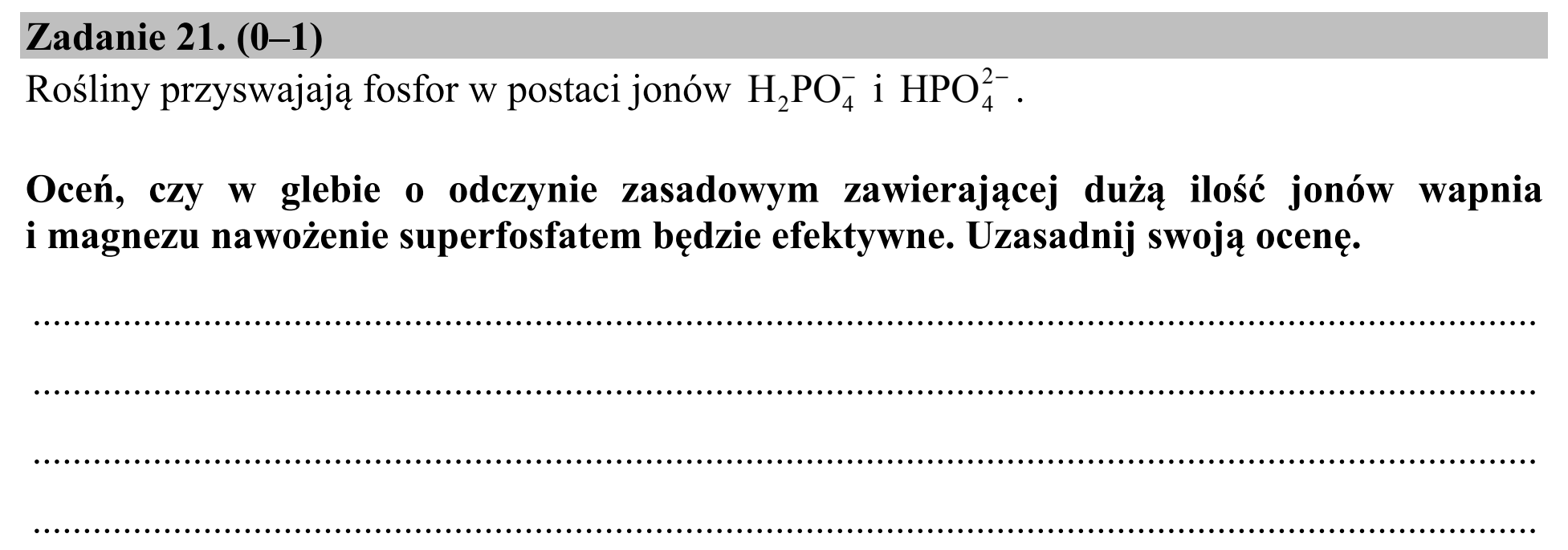 Matura dodatkowa, czerwiec 2015, podgląd zadania 21