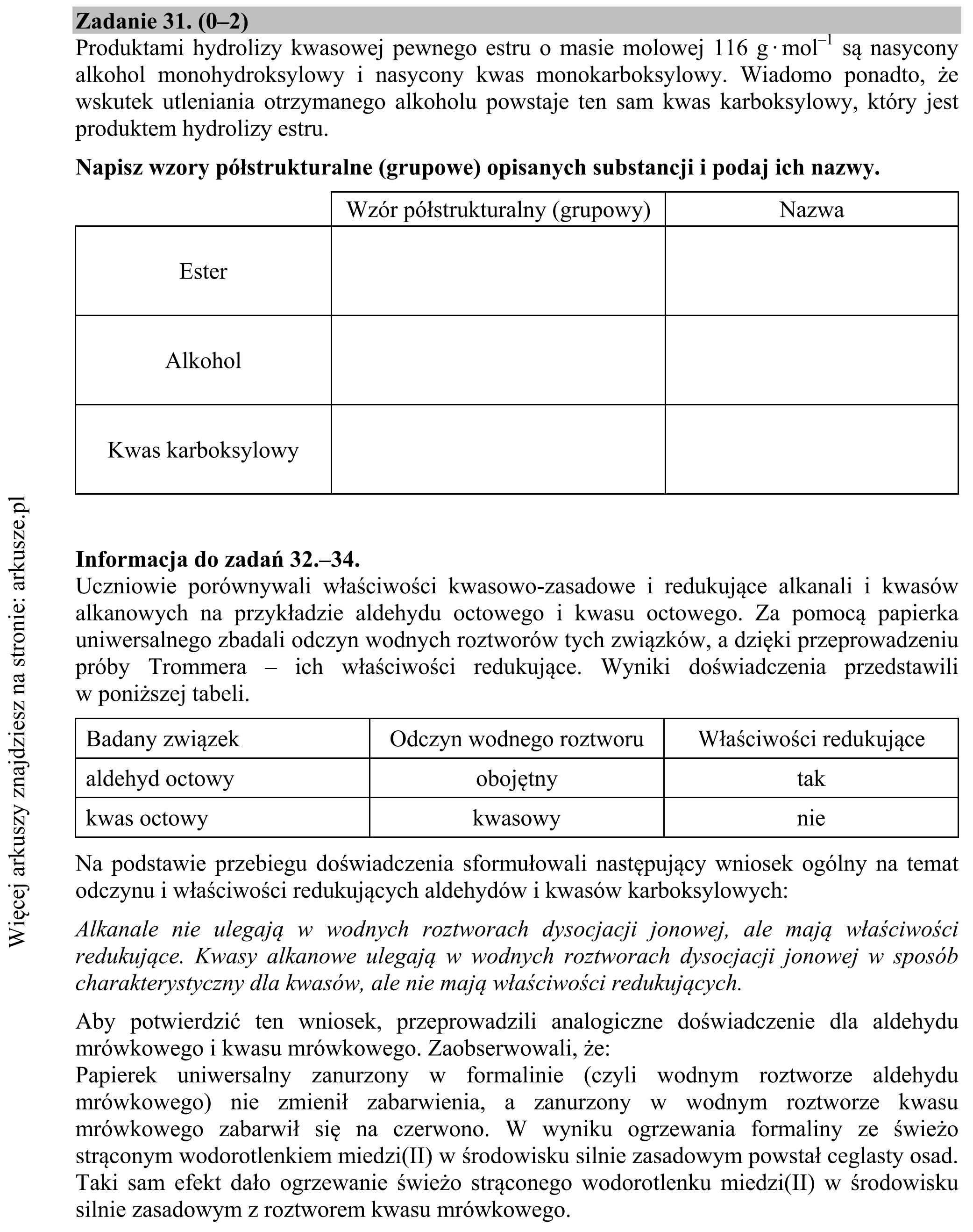 Matura dodatkowa, czerwiec 2015, podgląd zadania 31