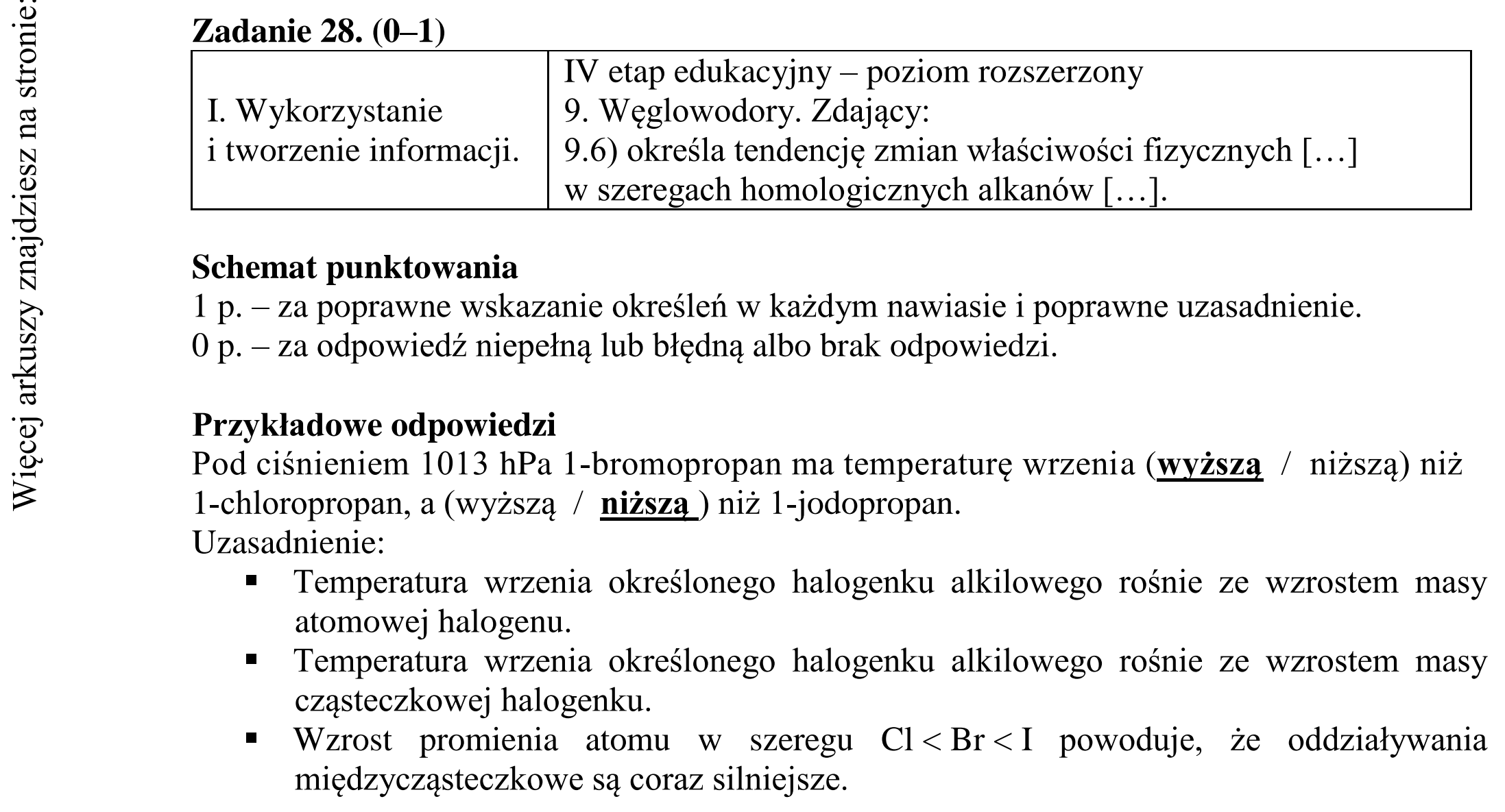 Matura dodatkowa, czerwiec 2016, odpowiedź do zadania 28