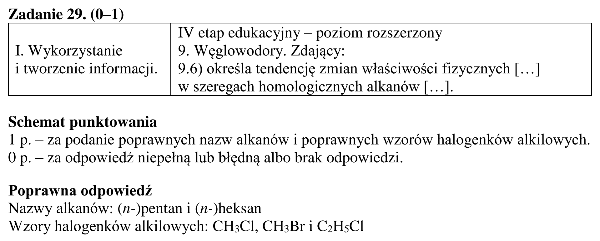 Matura dodatkowa, czerwiec 2016, odpowiedź do zadania 29