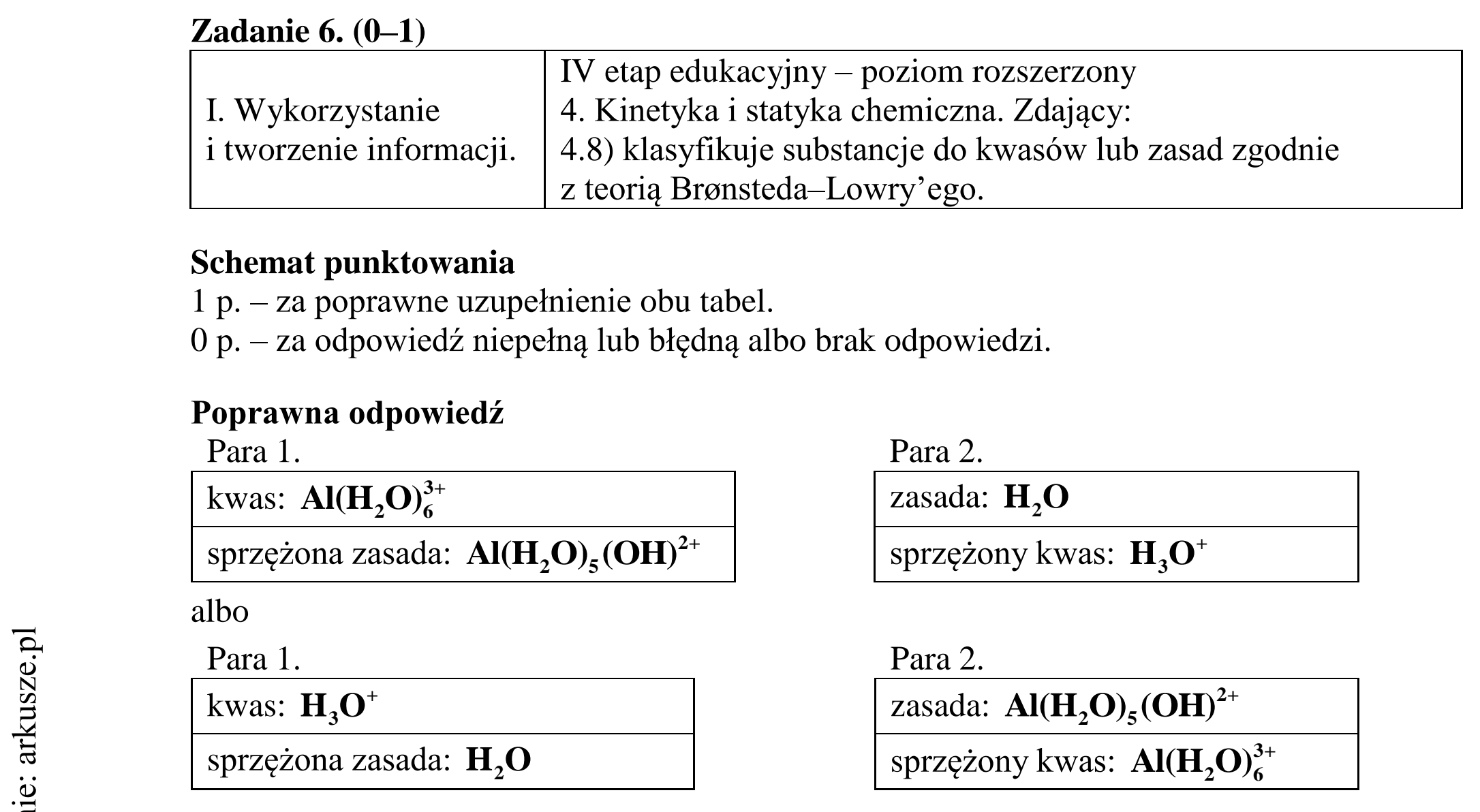 Matura dodatkowa, czerwiec 2016, odpowiedź do zadania 6