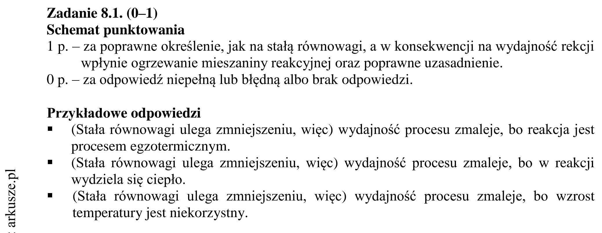 Matura dodatkowa, czerwiec 2016, odpowiedź do zadania 8.1