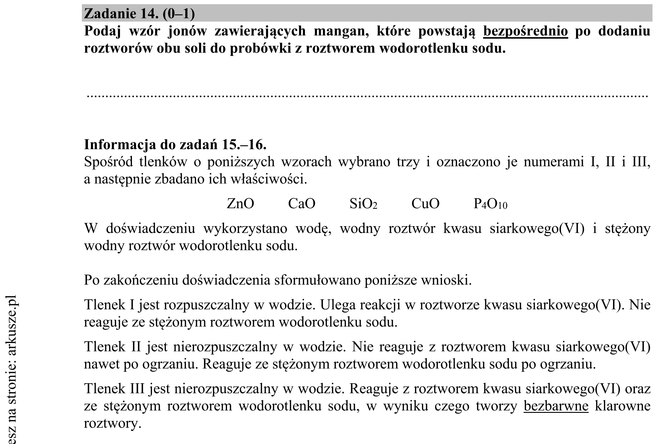 Matura dodatkowa, czerwiec 2016, podgląd zadania 14