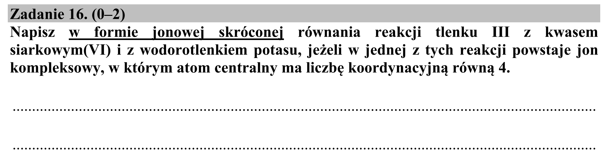 Matura dodatkowa, czerwiec 2016, podgląd zadania 16