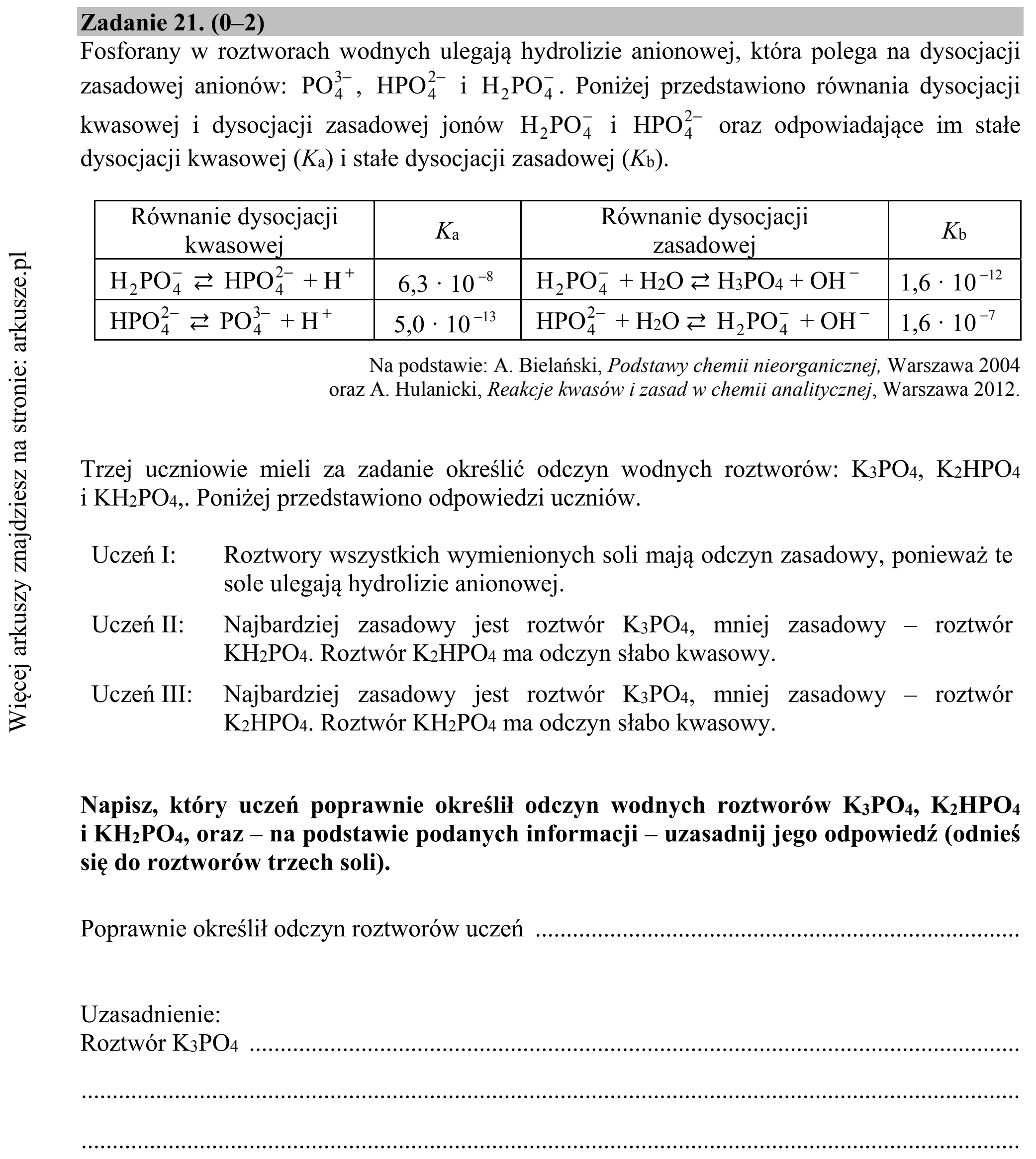Matura dodatkowa, czerwiec 2016, podgląd zadania 21, fragment 1