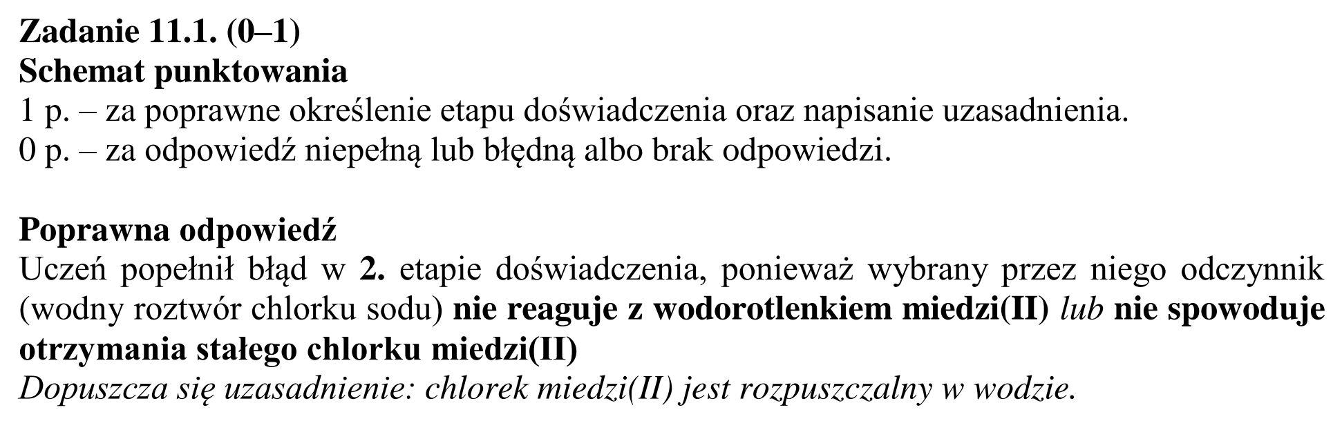 Matura dodatkowa, czerwiec 2017, odpowiedź do zadania 11.1