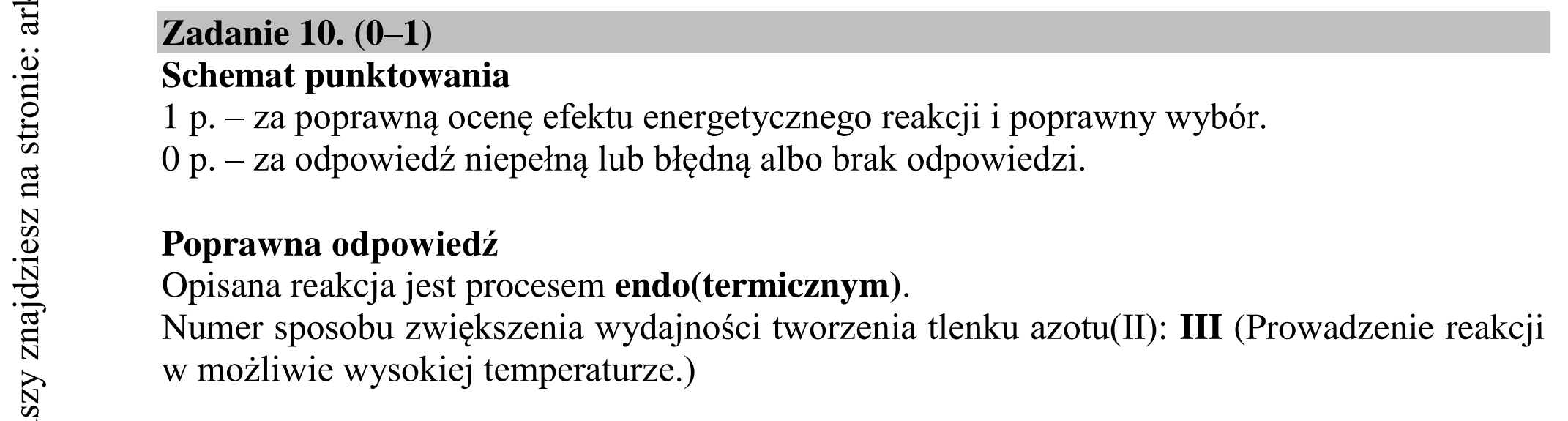 Matura dodatkowa, czerwiec 2018, odpowiedź do zadania 10