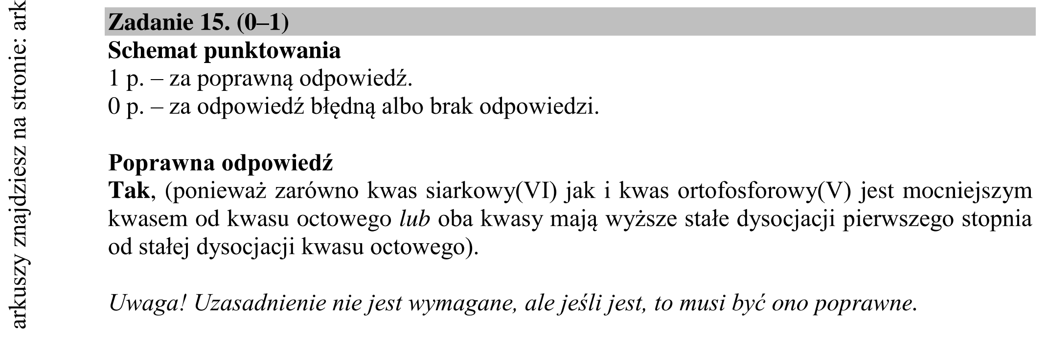 Matura dodatkowa, czerwiec 2018, odpowiedź do zadania 15