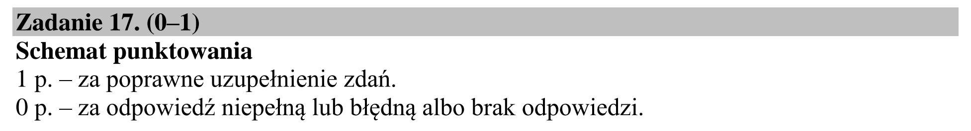 Matura dodatkowa, czerwiec 2018, odpowiedź do zadania 17, fragment 1