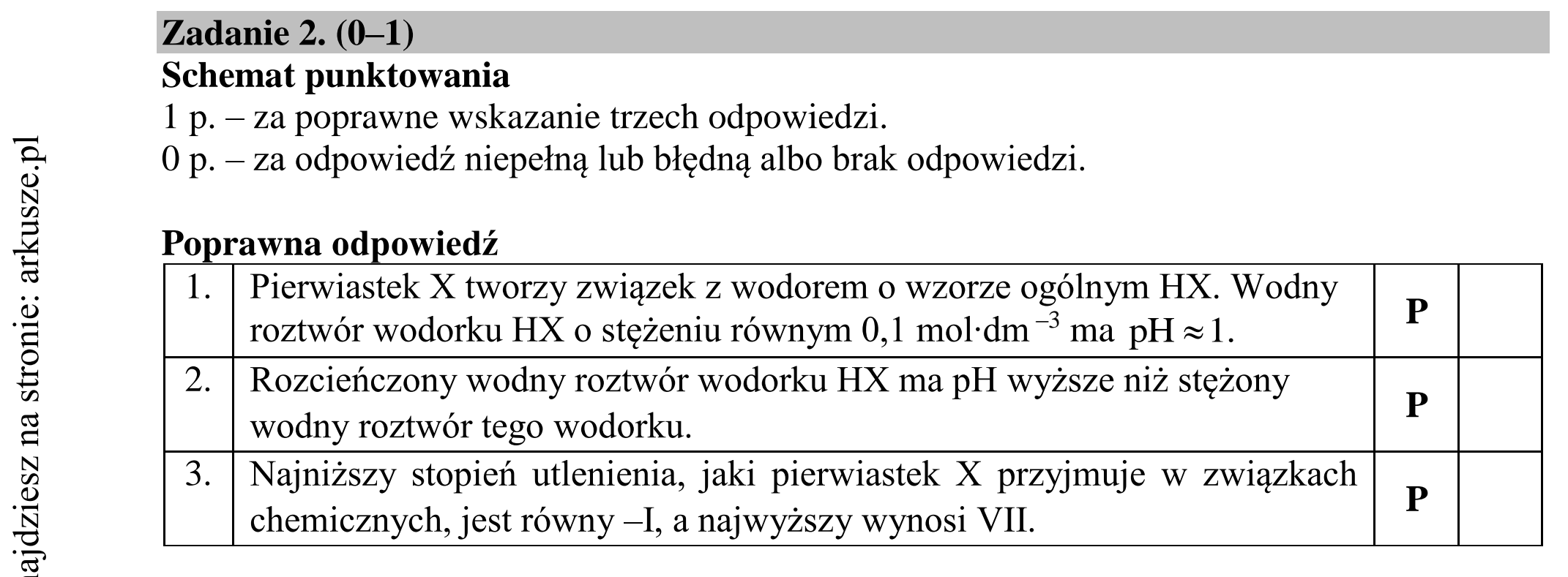 Matura dodatkowa, czerwiec 2018, odpowiedź do zadania 2
