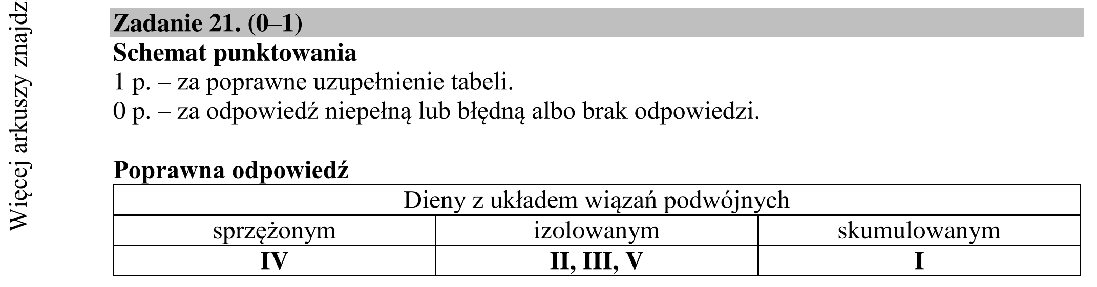 Matura dodatkowa, czerwiec 2018, odpowiedź do zadania 21