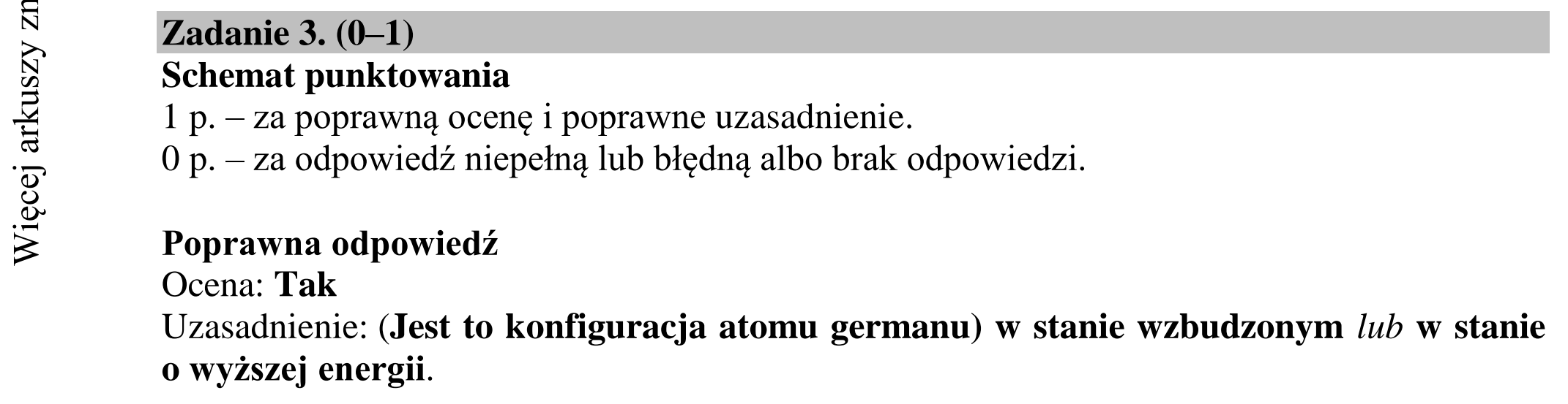 Matura dodatkowa, czerwiec 2018, odpowiedź do zadania 3