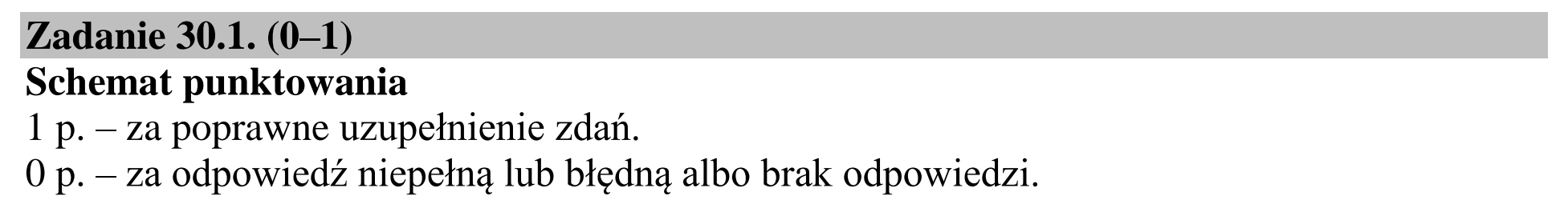Matura dodatkowa, czerwiec 2018, odpowiedź do zadania 30.1, fragment 1