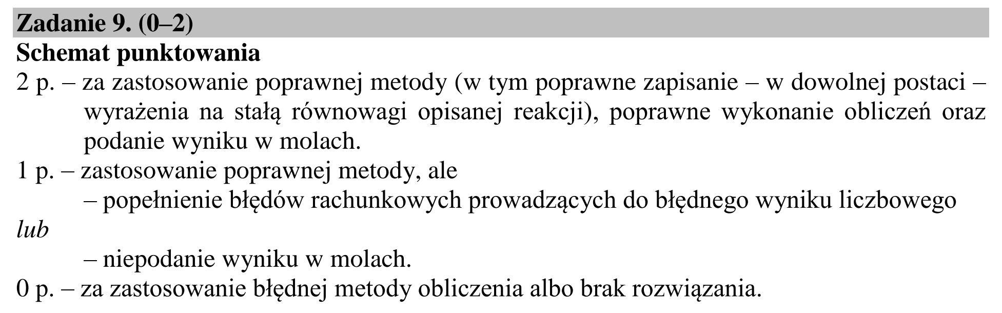 Matura dodatkowa, czerwiec 2018, odpowiedź do zadania 9, fragment 1