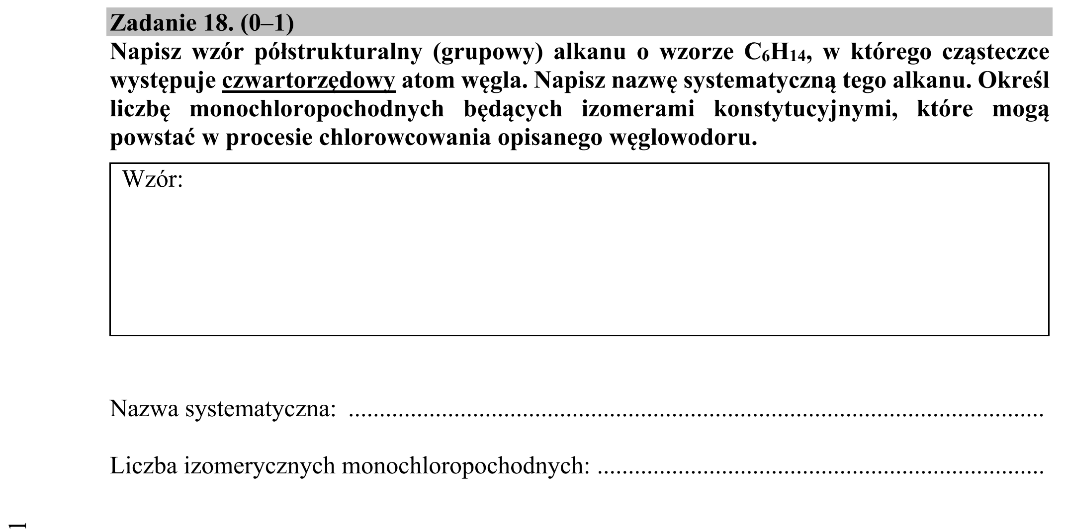 Matura dodatkowa, czerwiec 2018, podgląd zadania 18