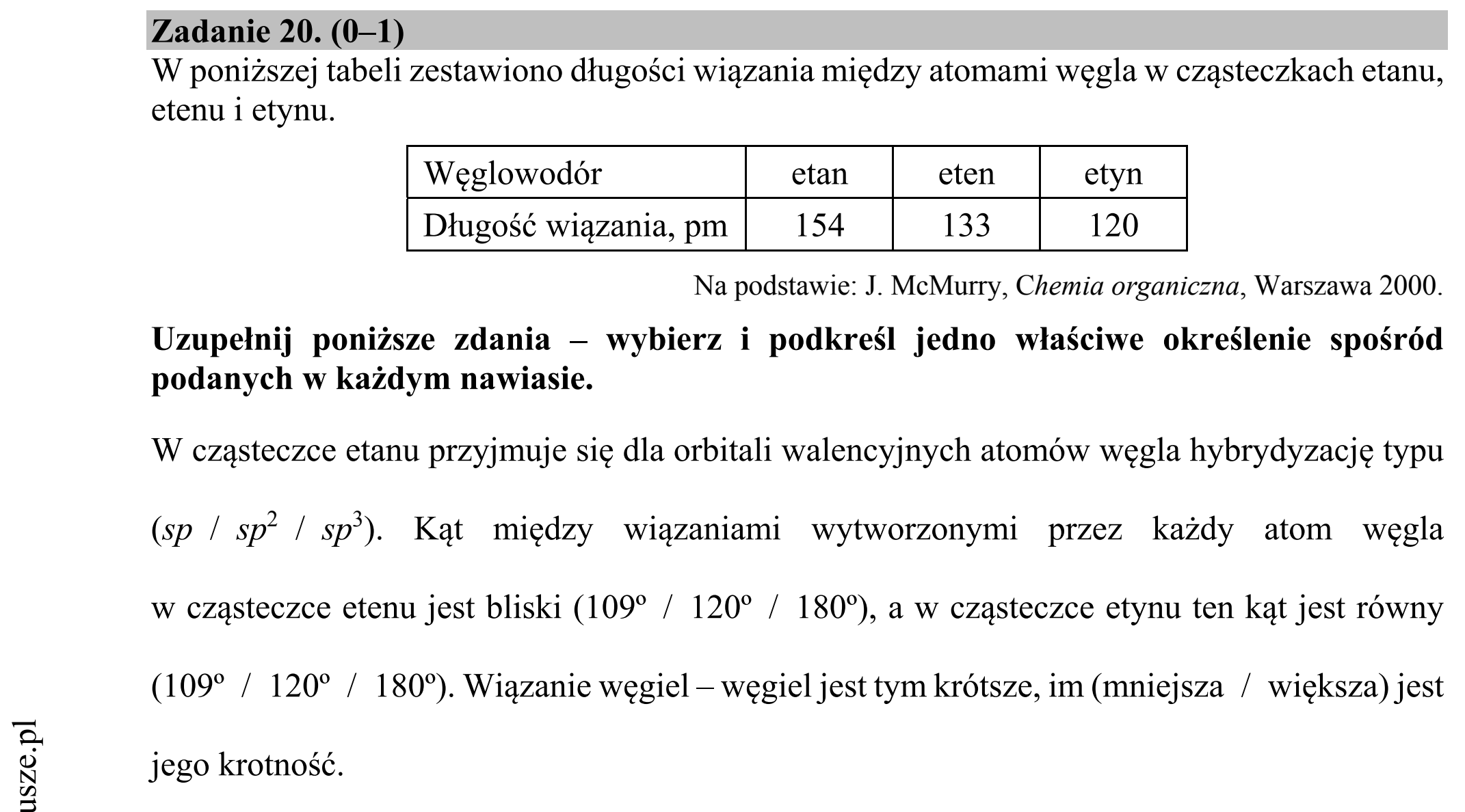 Matura dodatkowa, czerwiec 2018, podgląd zadania 20