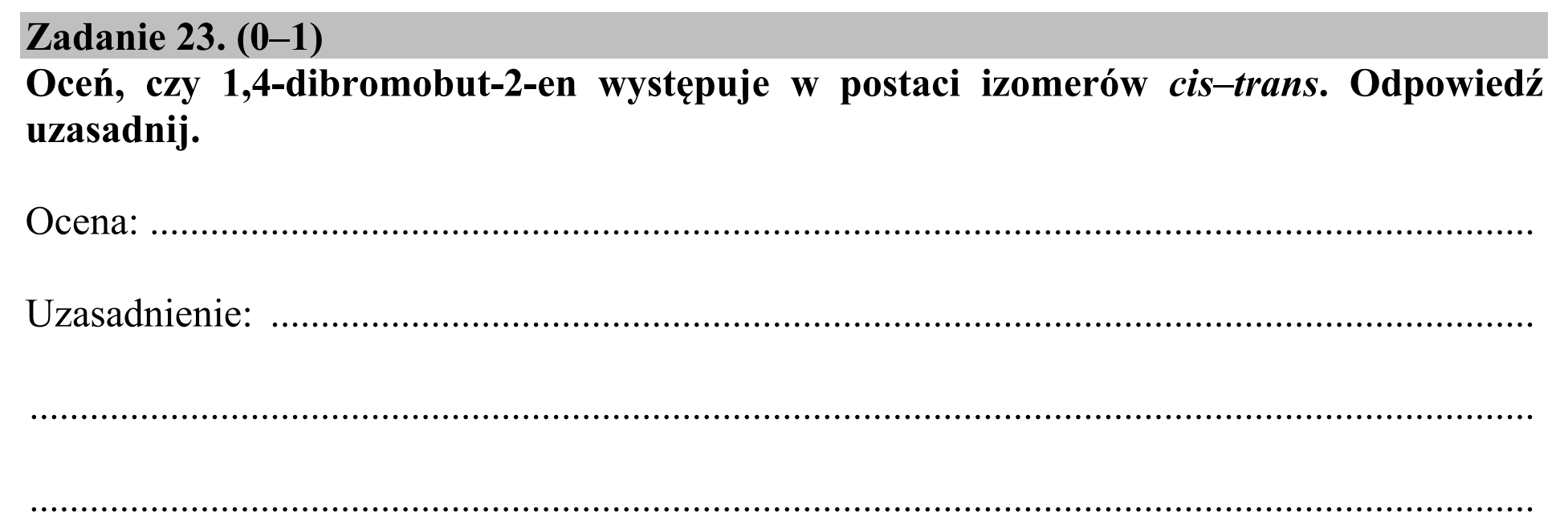 Matura dodatkowa, czerwiec 2018, podgląd zadania 23